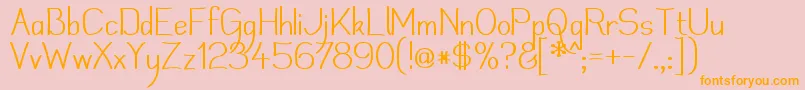 mechani Font – Orange Fonts on Pink Background