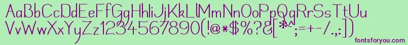 mechani Font – Purple Fonts on Green Background