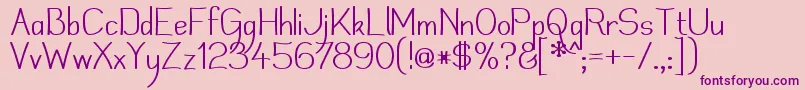 mechani Font – Purple Fonts on Pink Background