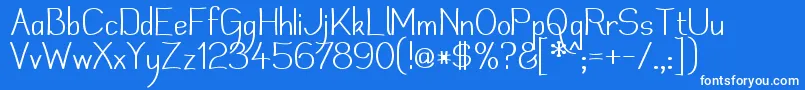 mechani Font – White Fonts on Blue Background