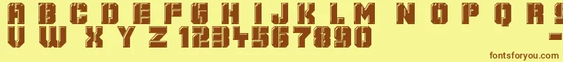 Mechanical Animals Font – Brown Fonts on Yellow Background