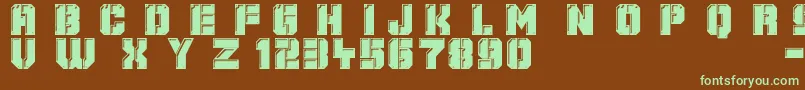 Mechanical Animals Font – Green Fonts on Brown Background