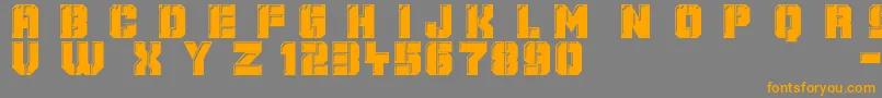Mechanical Animals Font – Orange Fonts on Gray Background