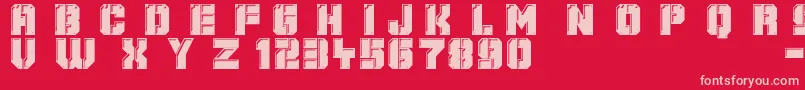 Mechanical Animals Font – Pink Fonts on Red Background