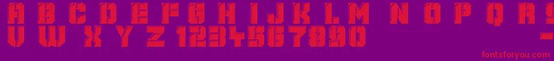 Mechanical Animals Font – Red Fonts on Purple Background