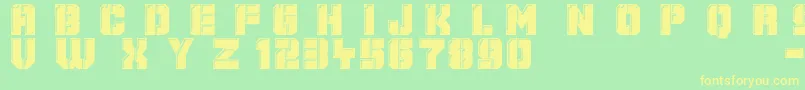 Mechanical Animals Font – Yellow Fonts on Green Background