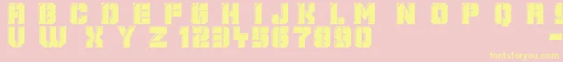 Mechanical Animals Font – Yellow Fonts on Pink Background