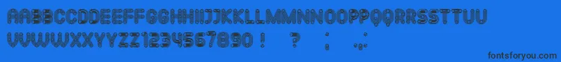 Mechanismo Font – Black Fonts on Blue Background