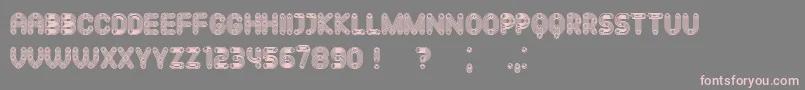 Mechanismo Font – Pink Fonts on Gray Background