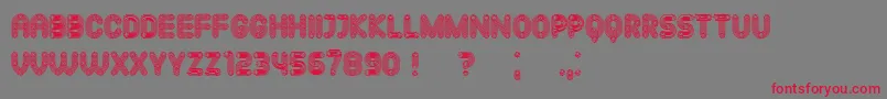 Mechanismo Font – Red Fonts on Gray Background