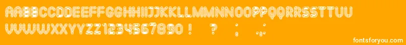 Mechanismo Font – White Fonts on Orange Background