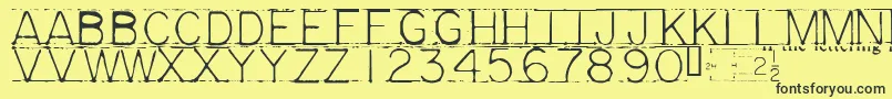 MECHF    Font – Black Fonts on Yellow Background