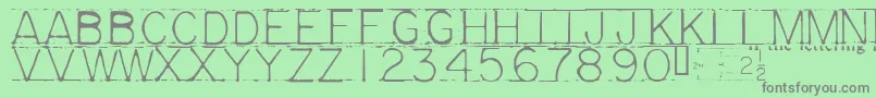 MECHF    Font – Gray Fonts on Green Background