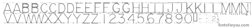 フォントMECHF    – 白い背景に灰色の文字