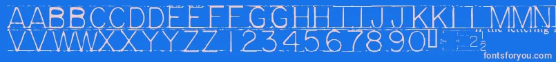 MECHF    Font – Pink Fonts on Blue Background