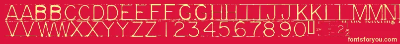 MECHF    Font – Yellow Fonts on Red Background