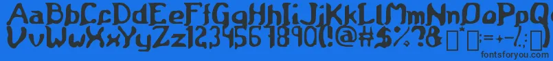 Шрифт Medieval Scroll of Wisdom – чёрные шрифты на синем фоне