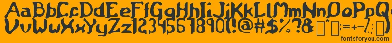 Medieval Scroll of Wisdom Font – Black Fonts on Orange Background
