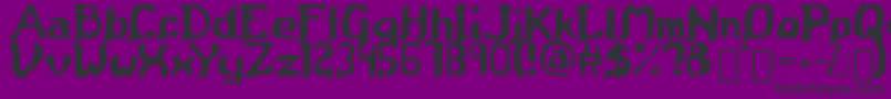 フォントMedieval Scroll of Wisdom – 紫の背景に黒い文字