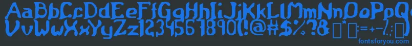 Medieval Scroll of Wisdom Font – Blue Fonts on Black Background