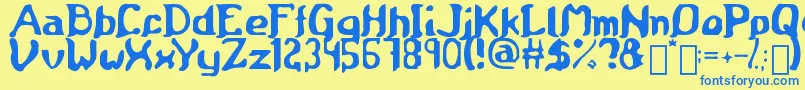 Medieval Scroll of Wisdom Font – Blue Fonts on Yellow Background