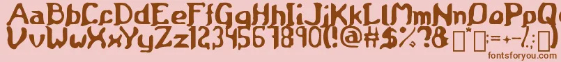Medieval Scroll of Wisdom Font – Brown Fonts on Pink Background