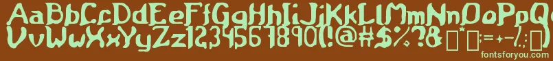 Medieval Scroll of Wisdom Font – Green Fonts on Brown Background