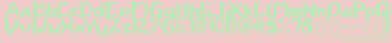 Medieval Scroll of Wisdom Font – Green Fonts on Pink Background