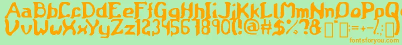 More about Medieval Scroll of Wisdom Font Medieval Scroll of Wisdom Font – Orange Fonts on Green Background