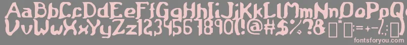 Medieval Scroll of Wisdom Font – Pink Fonts on Gray Background