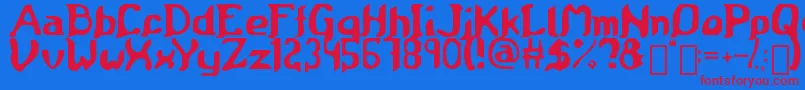 Medieval Scroll of Wisdom Font – Red Fonts on Blue Background