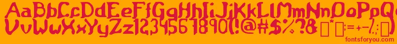 Medieval Scroll of Wisdom Font – Red Fonts on Orange Background