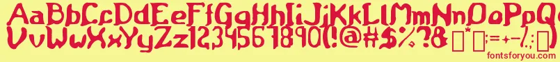 Medieval Scroll of Wisdom Font – Red Fonts on Yellow Background