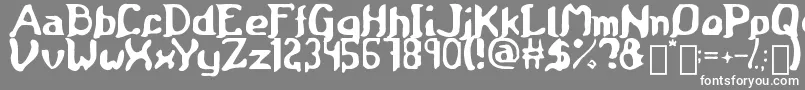 Medieval Scroll of Wisdom Font – White Fonts on Gray Background