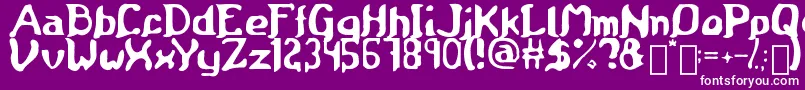 Medieval Scroll of Wisdom Font – White Fonts on Purple Background