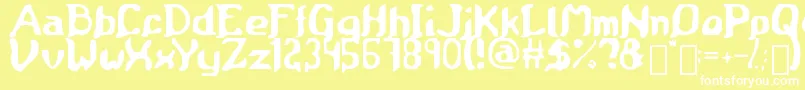 Medieval Scroll of Wisdom Font – White Fonts on Yellow Background