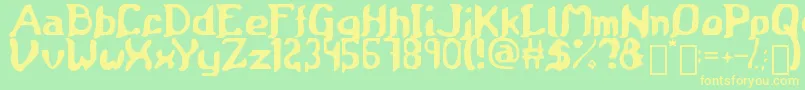 More about Medieval Scroll of Wisdom Font Medieval Scroll of Wisdom Font – Yellow Fonts on Green Background