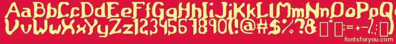 Medieval Scroll of Wisdom Font – Yellow Fonts on Red Background