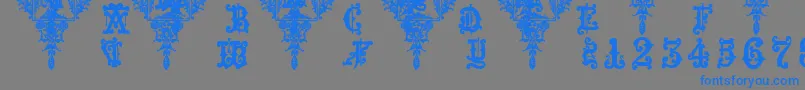 Medieval Sorcerer Ornamental Font – Blue Fonts on Gray Background