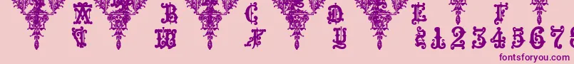 Medieval Sorcerer Ornamental Font – Purple Fonts on Pink Background
