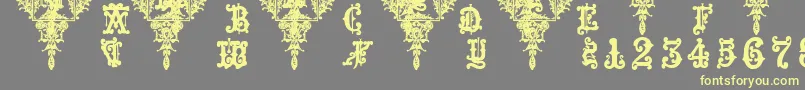 Шрифт Medieval Sorcerer Ornamental – жёлтые шрифты на сером фоне