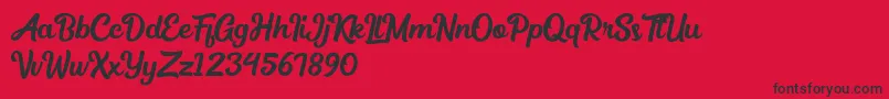 Medinah Font – Black Fonts on Red Background