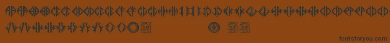 Mediogramo Font – Black Fonts on Brown Background