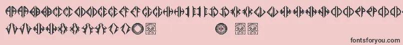 Mediogramo Font – Black Fonts on Pink Background