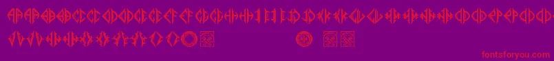 Police Mediogramo – polices rouges sur fond violet
