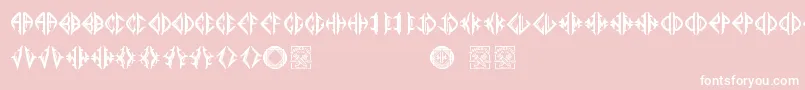 Mediogramo Font – White Fonts on Pink Background