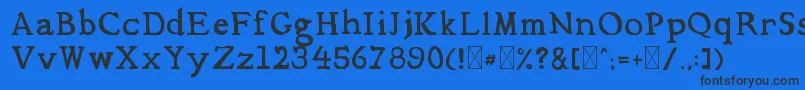 Mediqua Font – Black Fonts on Blue Background