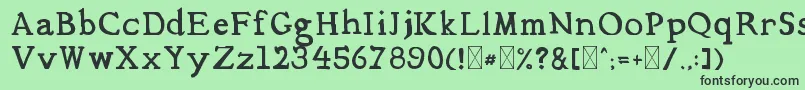Mediqua Font – Black Fonts on Green Background