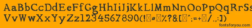 Mediqua Font – Black Fonts on Orange Background