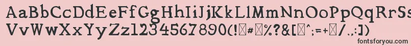 Шрифт Mediqua – чёрные шрифты на розовом фоне